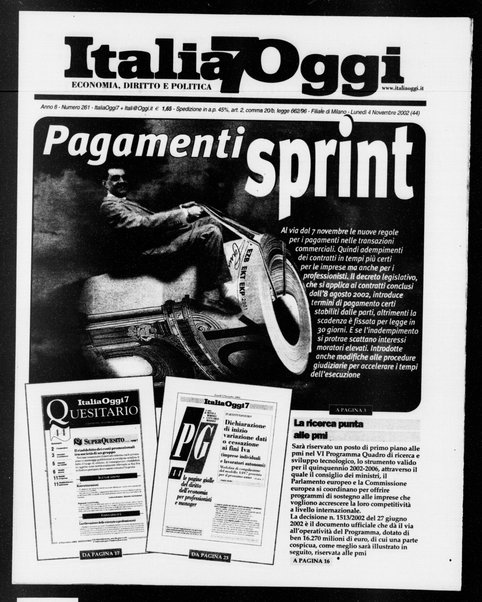 Italia oggi : quotidiano di economia finanza e politica